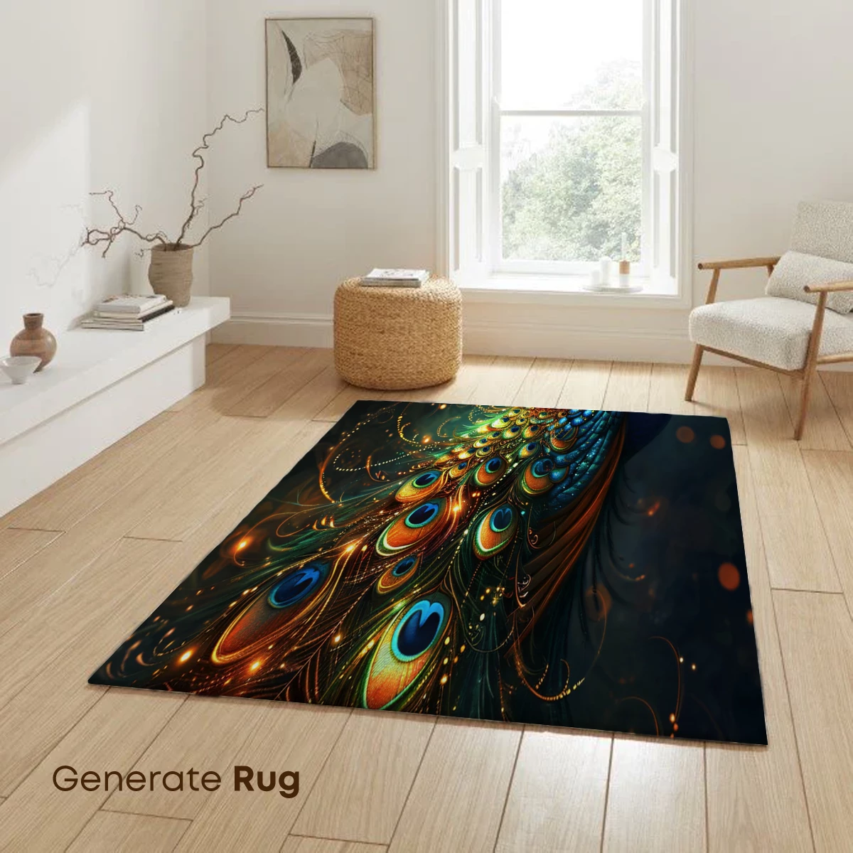 Enchanted Peacock: A Symphony of Feathers and Light - Image 6