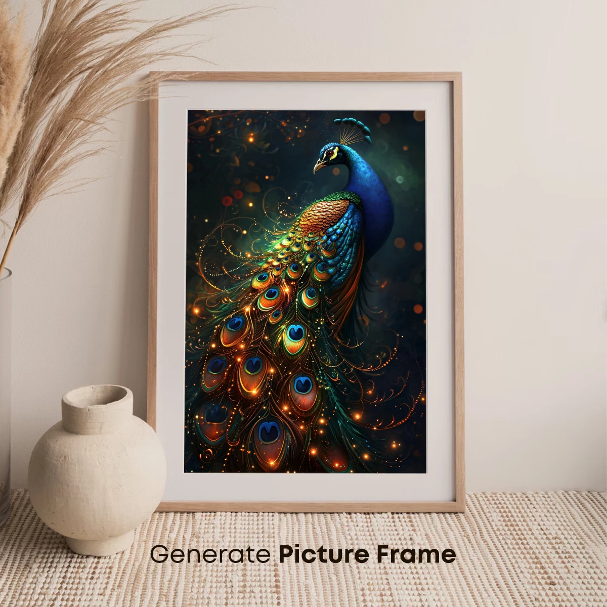 Enchanted Peacock: A Symphony of Feathers and Light - Image 7