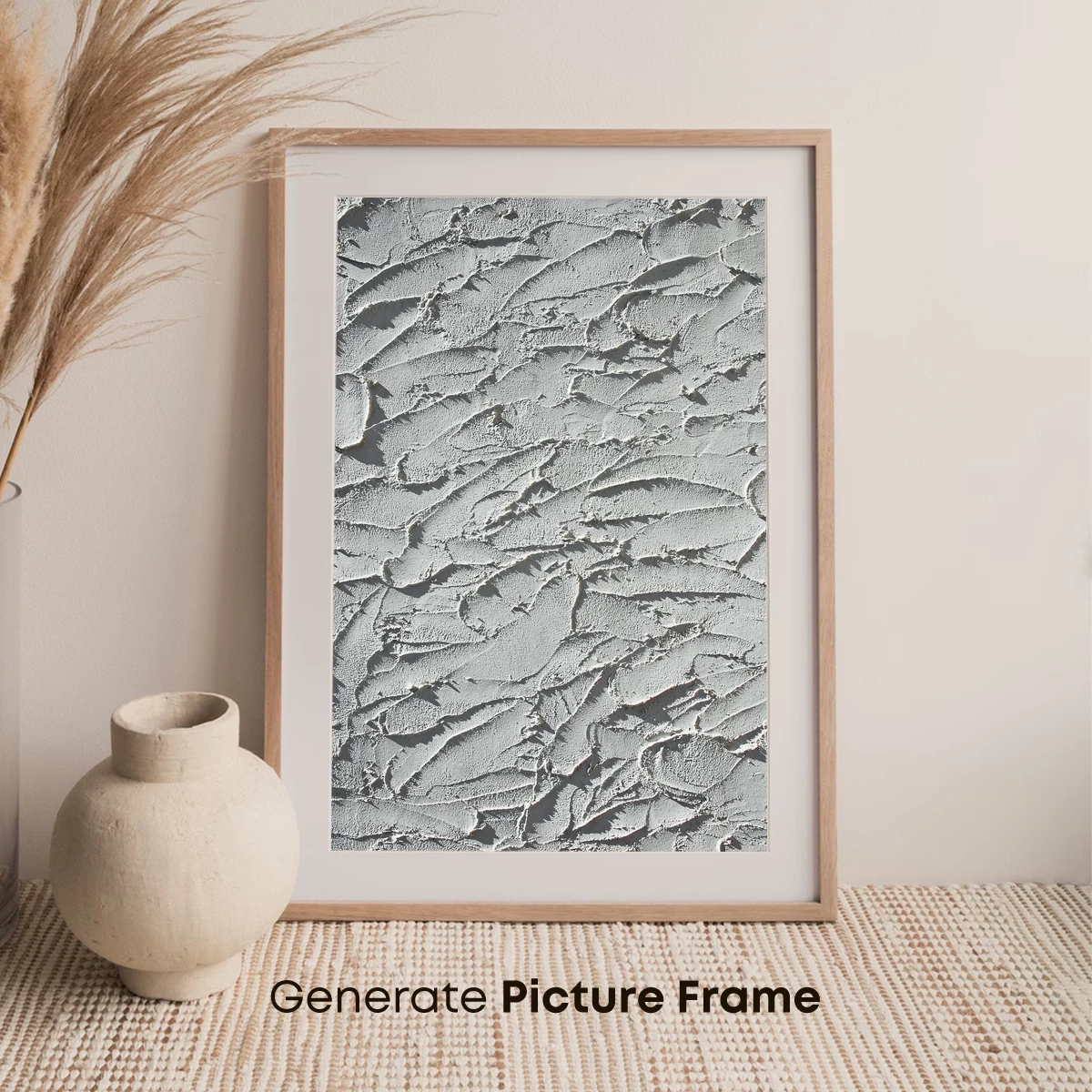 Eternal Snow Whispers: Textured Winter Canvas - Image 7
