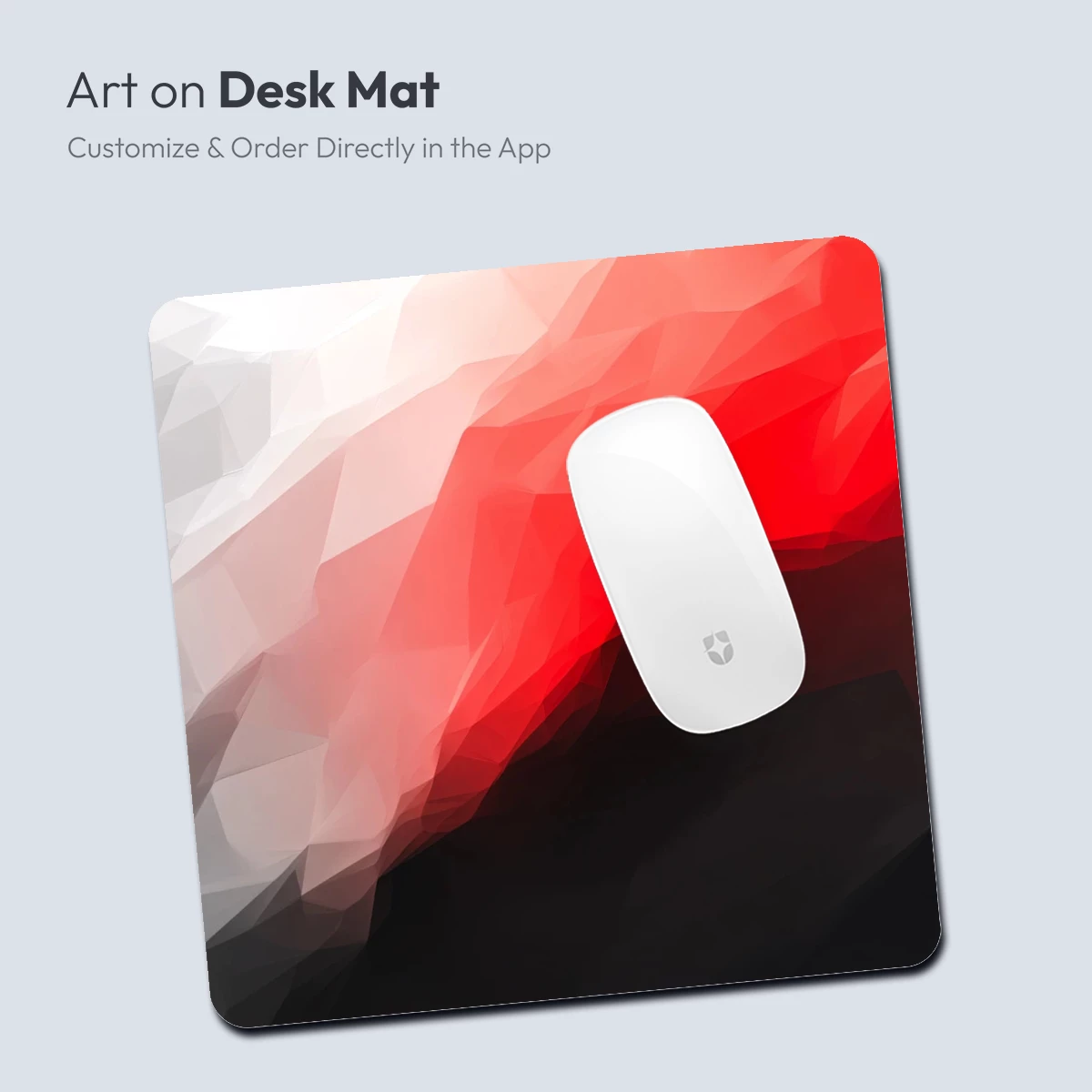 Geometric Dawn: Red and White Polygonal Fusion - Image 4