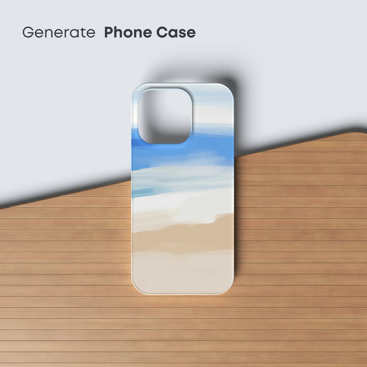 Abstract Coastal Serenity: Brushstroke Beachscape - Image 3