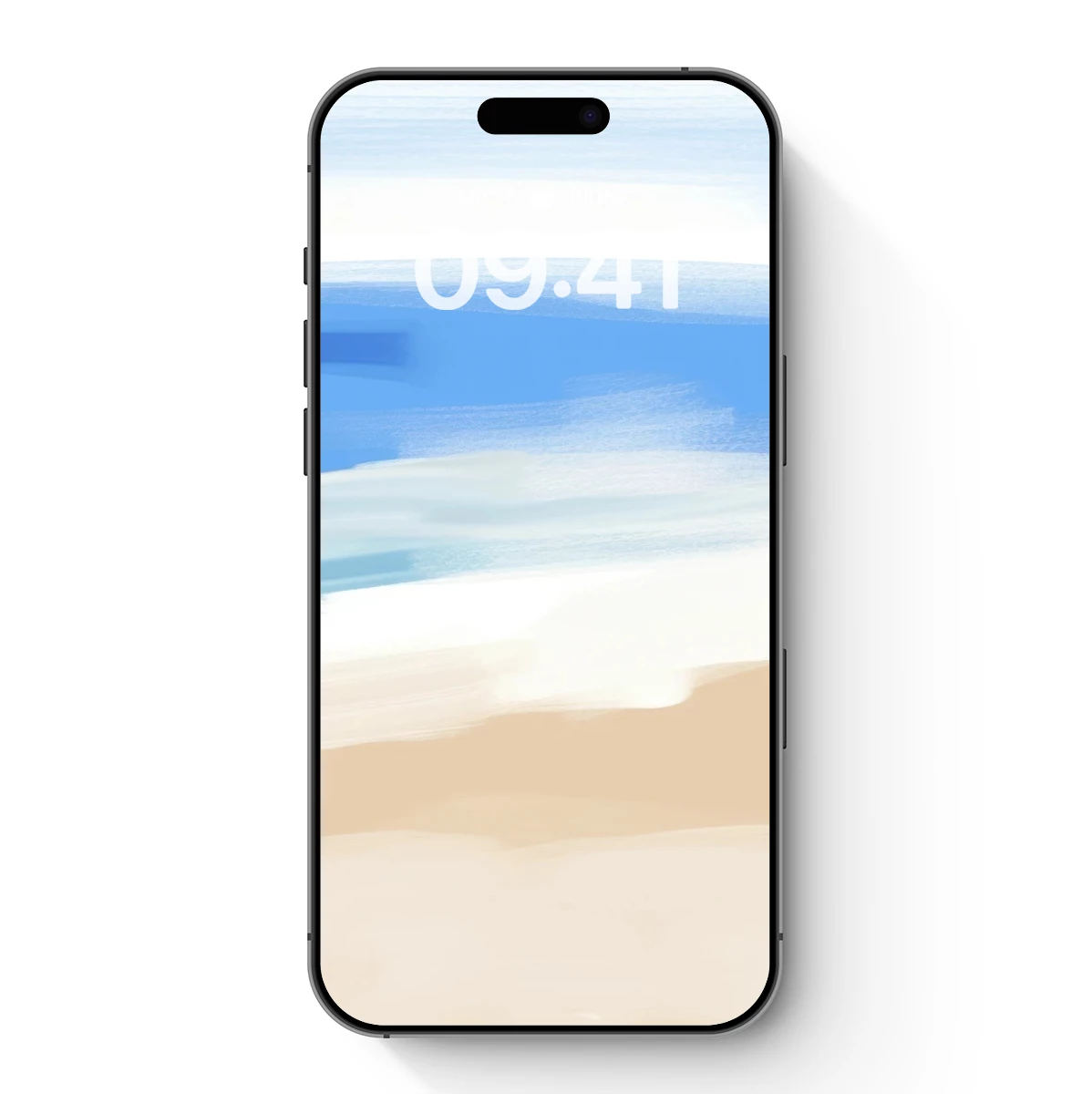 Abstract Coastal Serenity: Brushstroke Beachscape