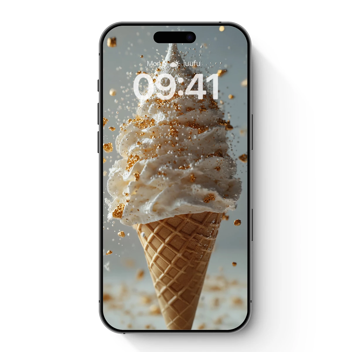 Golden Swirls Ice Cream Cone Art Golden Swirls Ice Cream Cone Art