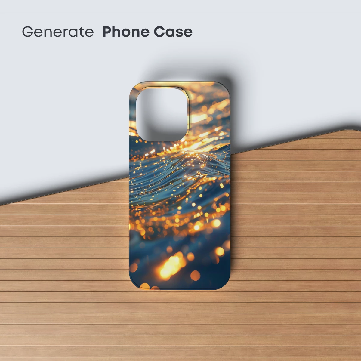 Golden Ripple Symphony: Sunlit Water Waves - Image 3