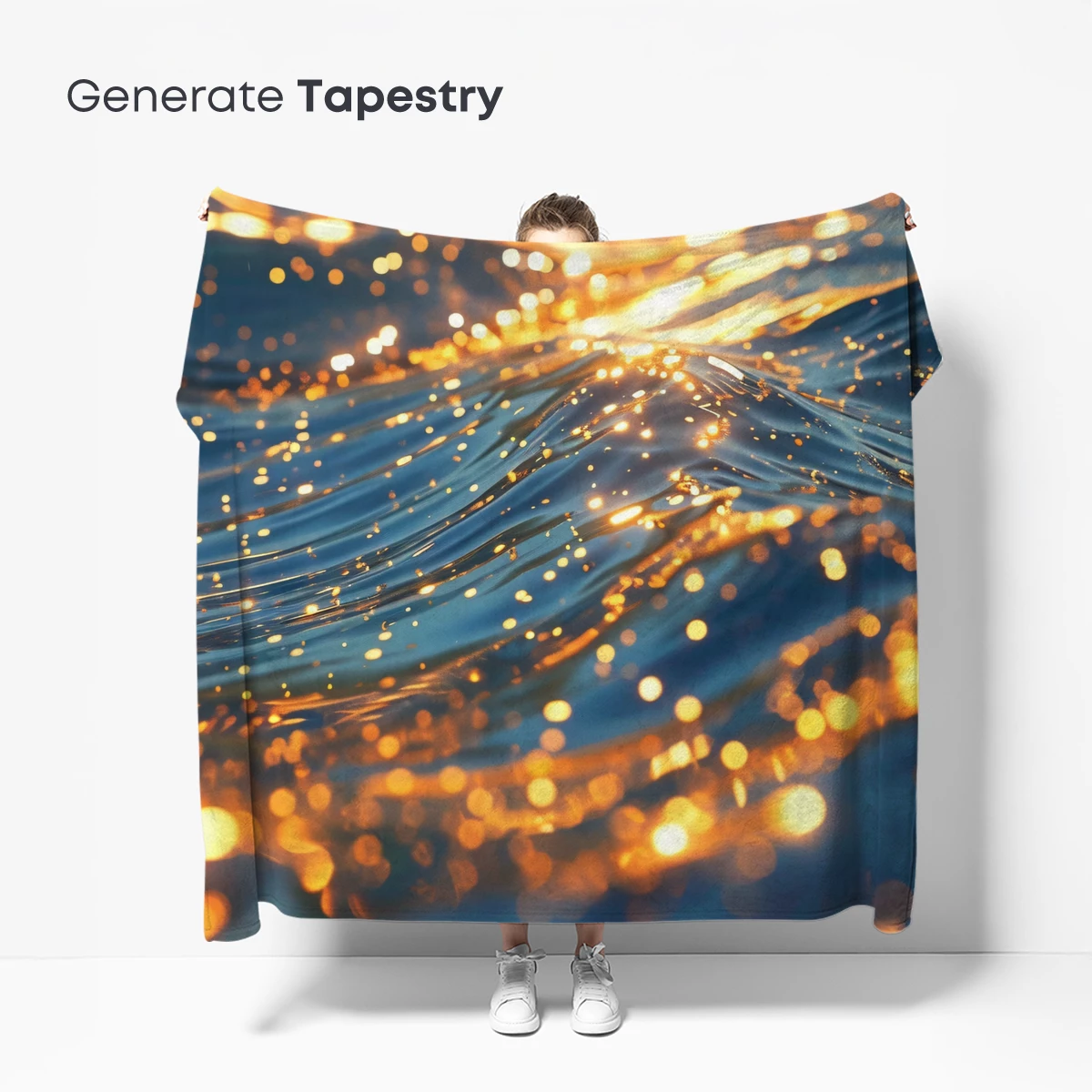 Golden Ripple Symphony: Sunlit Water Waves - Image 5