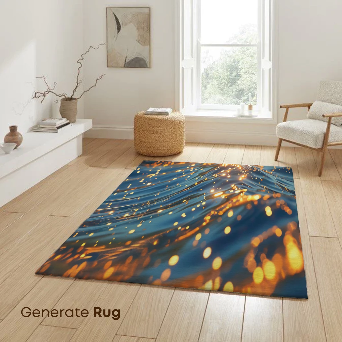 Golden Ripple Symphony: Sunlit Water Waves - Image 6