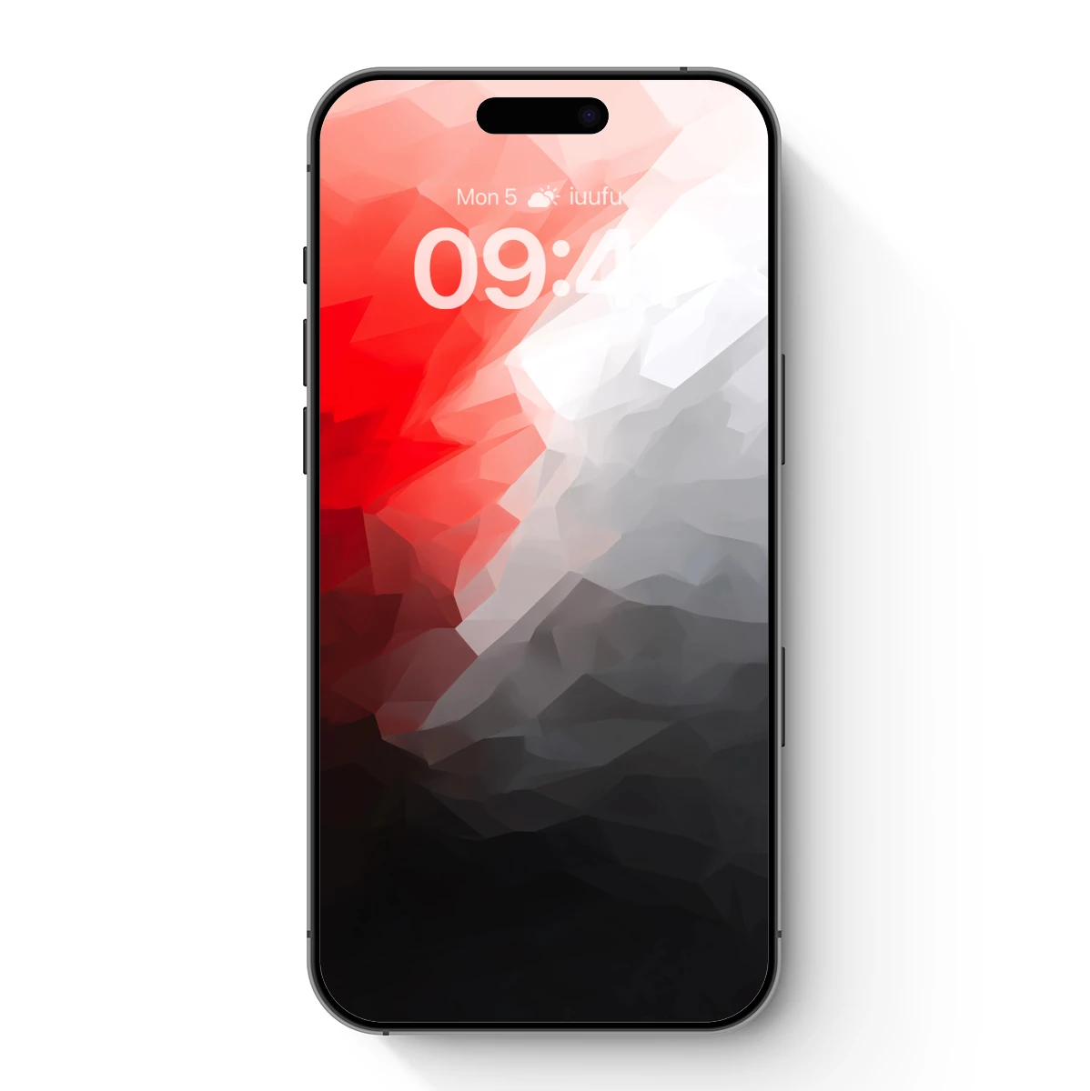 Geometric Dawn: Red and Gray Abstract Fusion