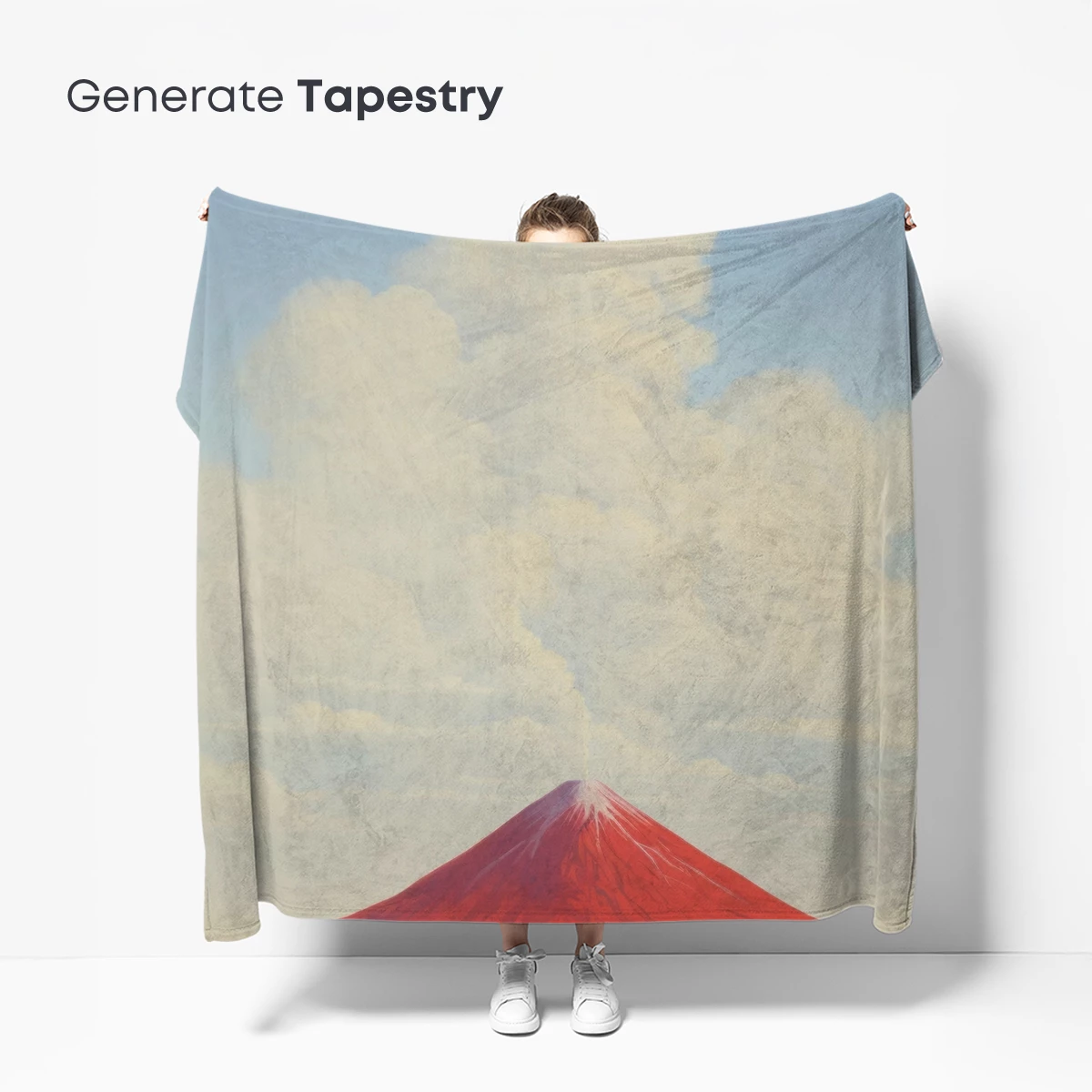 Crimson Volcano Eruption: Surreal Landscape Art - Image 5