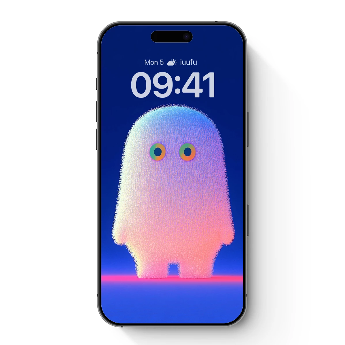 Fuzzy Ghost in Neon Glow