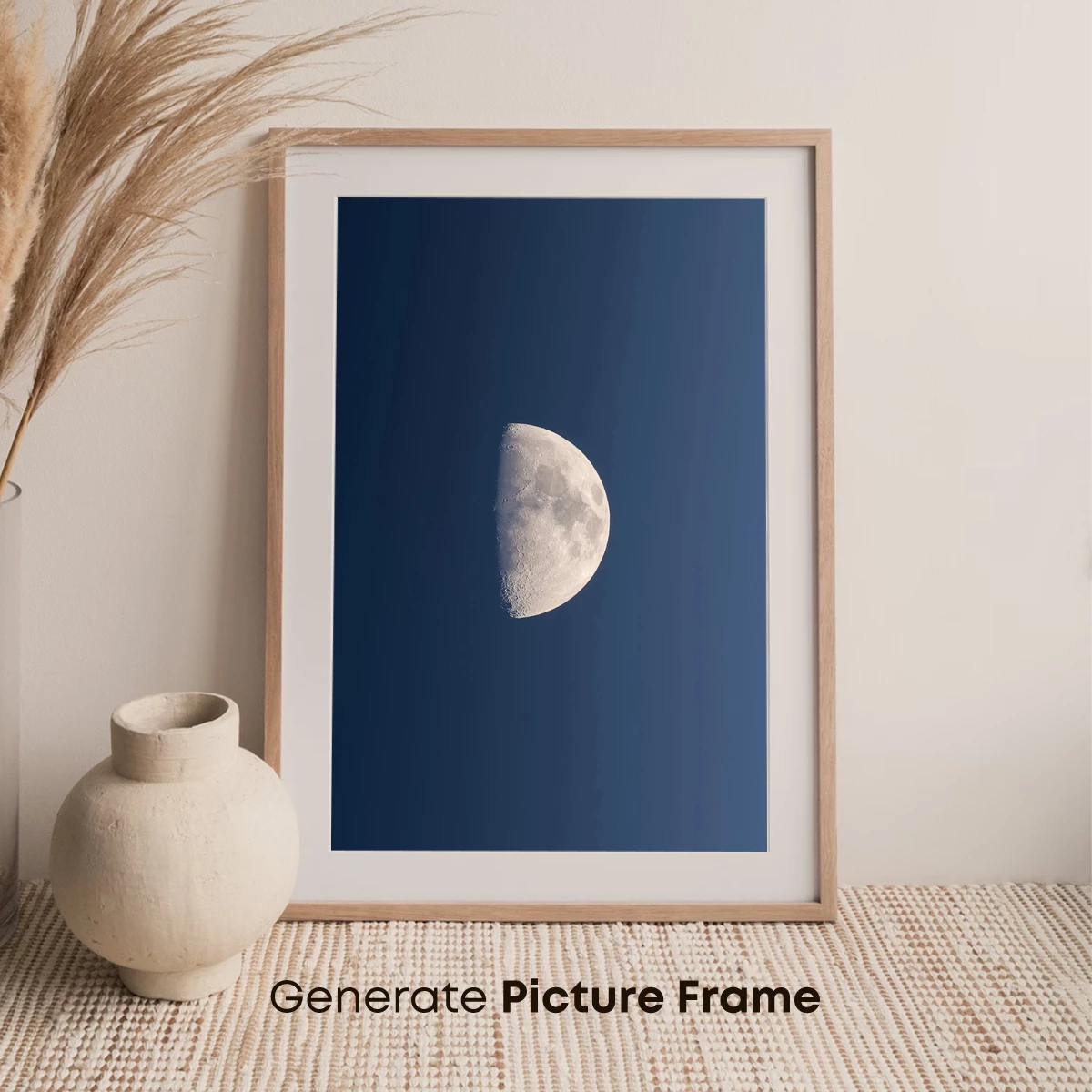 Luminous Half-Moon in Midnight Sky - Image 7