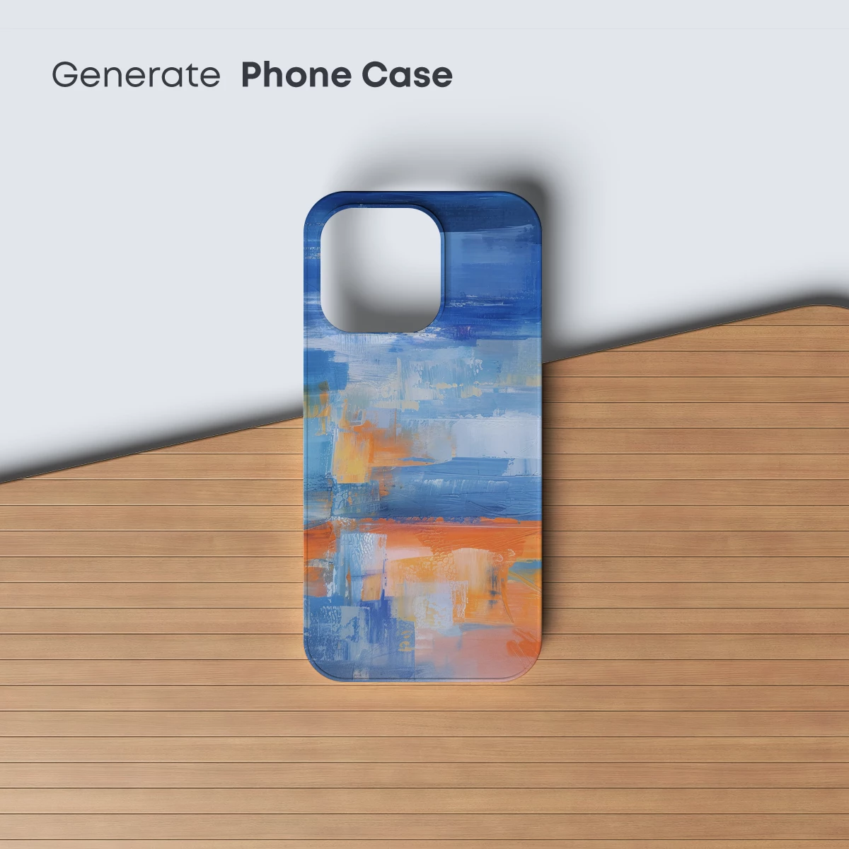 Blue Horizon Odyssey: Abstract Brushstroke Symphony - Image 3