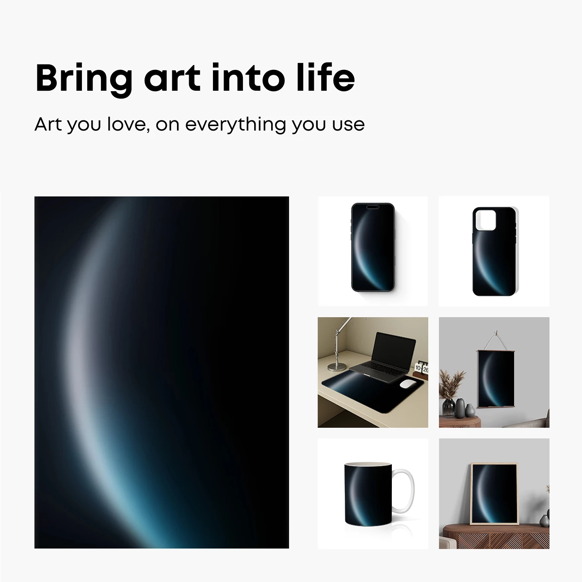 Ethereal Crescent Glow: A Cosmic Embrace - Image 2