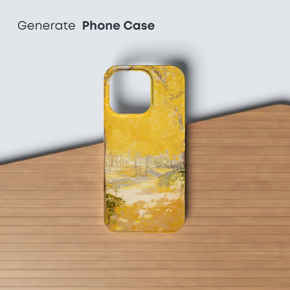 Golden Autumn Canopy: Impressionist Forest Glow - Image 3