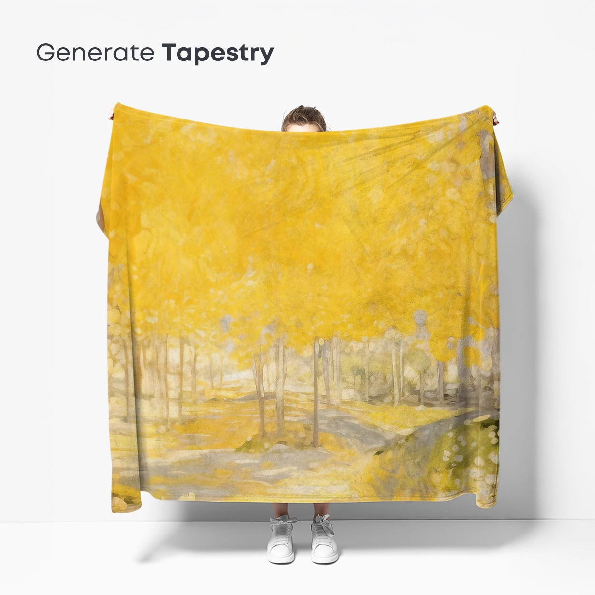 Golden Autumn Canopy: Impressionist Forest Glow - Image 5