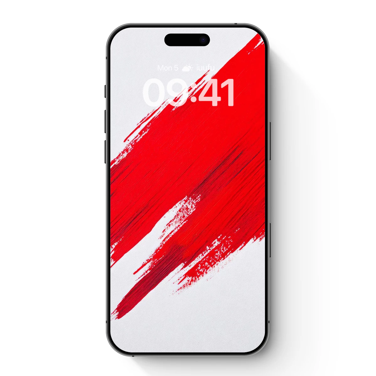 Bold Red Brushstroke: Abstract Artistry