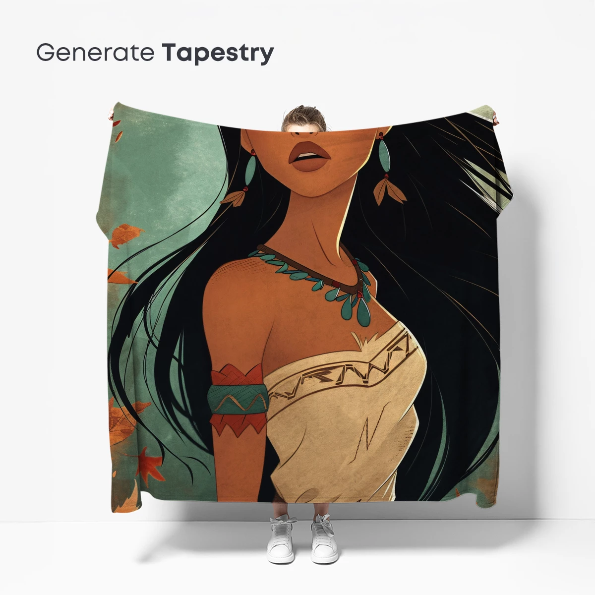 Autumnal Spirit: Native Princess in Vibrant Fall Colors - Image 5