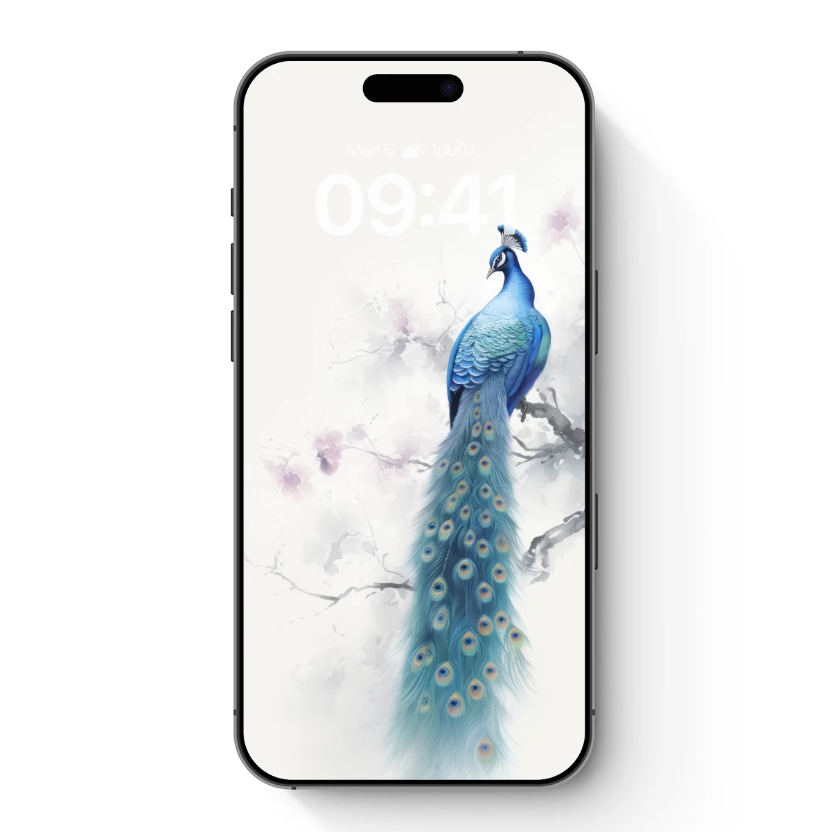 Elegant Peacock in Watercolor Bloom