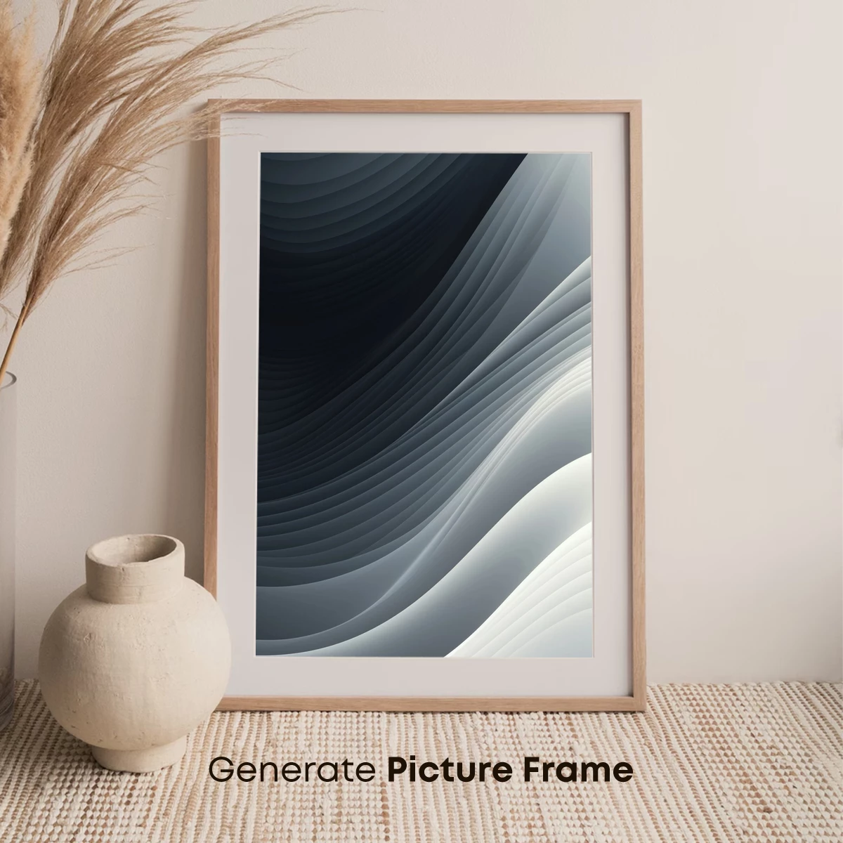 Elegant Gradient Waves: A Digital Symphony in Monochrome - Image 7