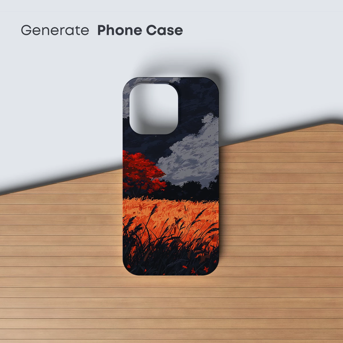 Crimson Sunset Over Golden Fields - Image 3