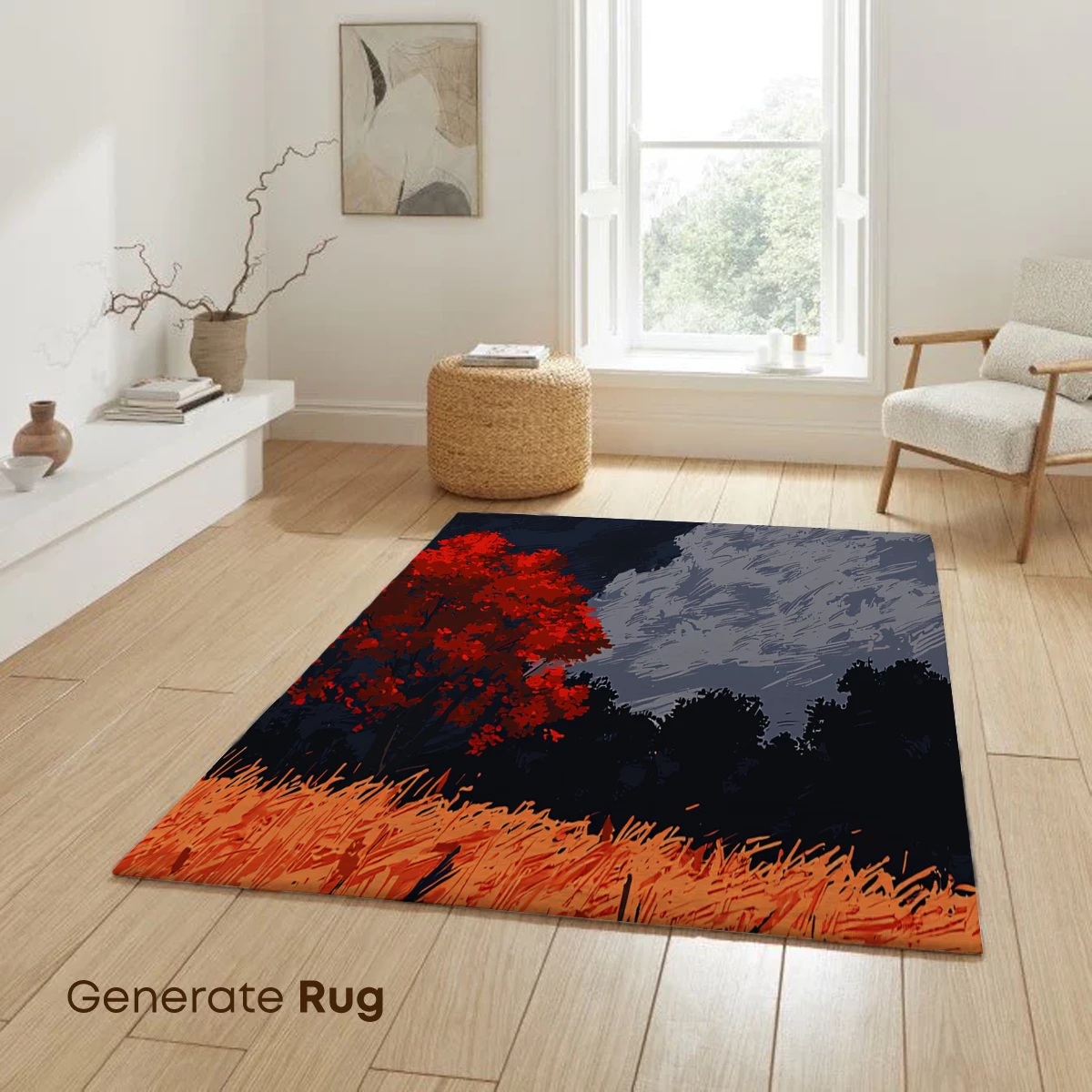 Crimson Sunset Over Golden Fields - Image 6