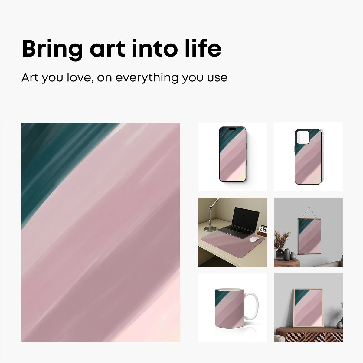 Diagonal Harmony: Pastel Gradient Flow - Image 2