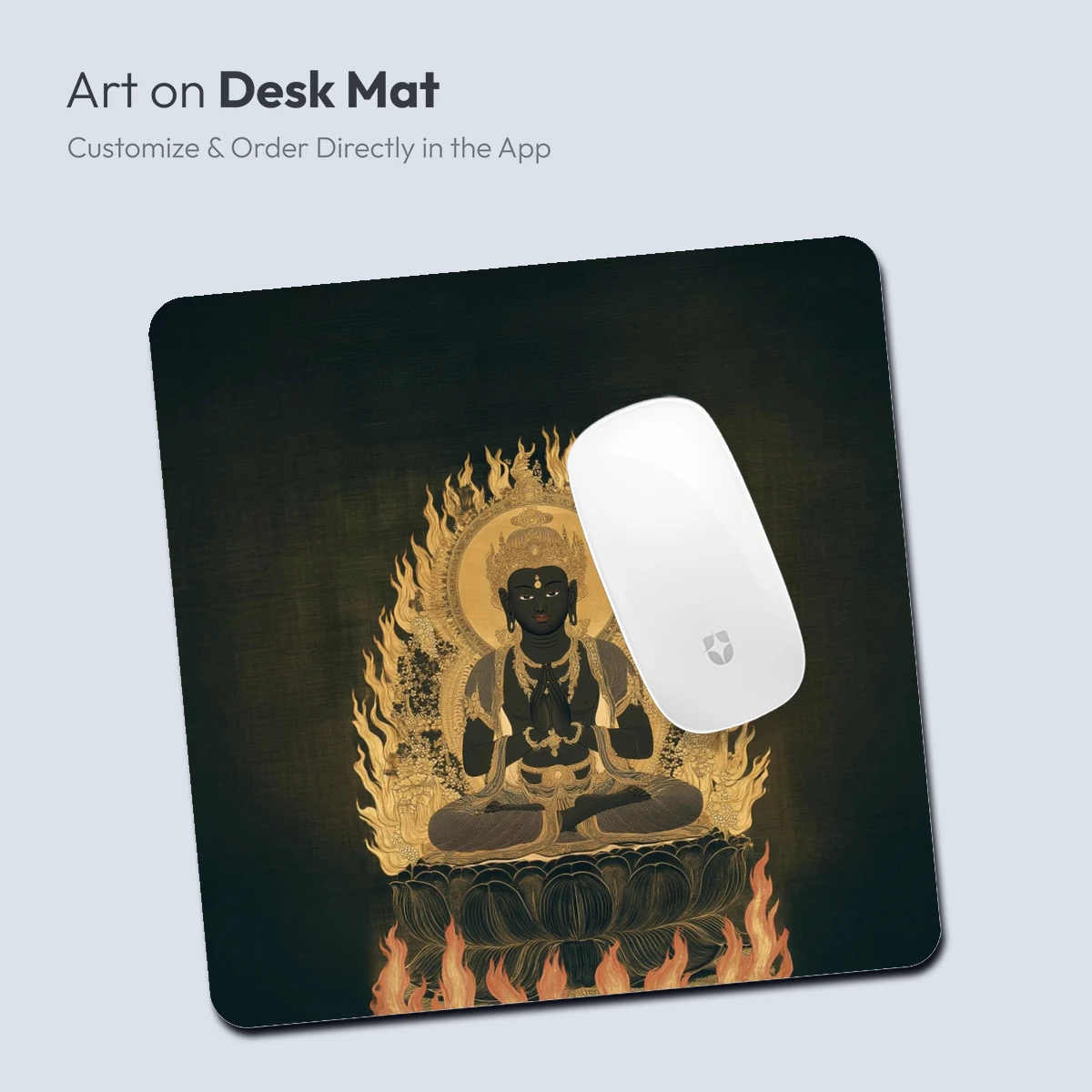 Enigmatic Buddha in Flames: Mystical Zen Art - Image 4