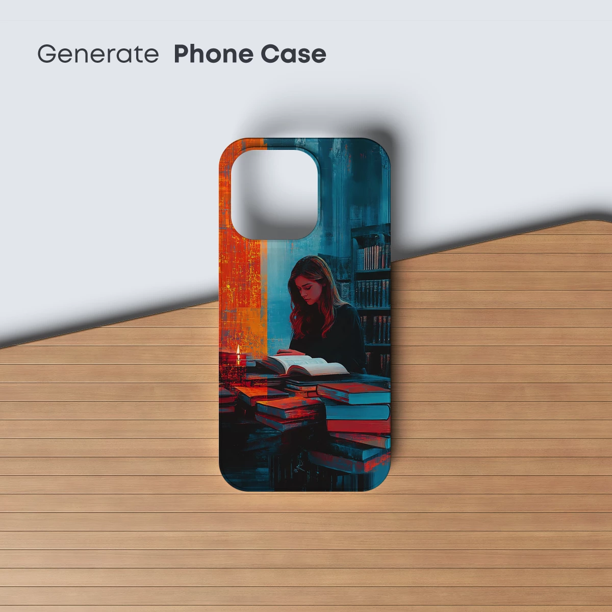 Candlelit Study in Neon Hues - Image 3