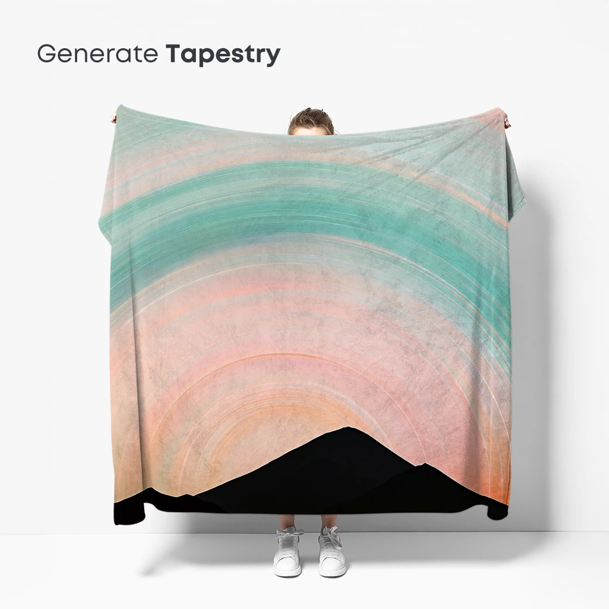 Ethereal Mountain Arcs: A Symphony of Pastel Swirls - Image 5