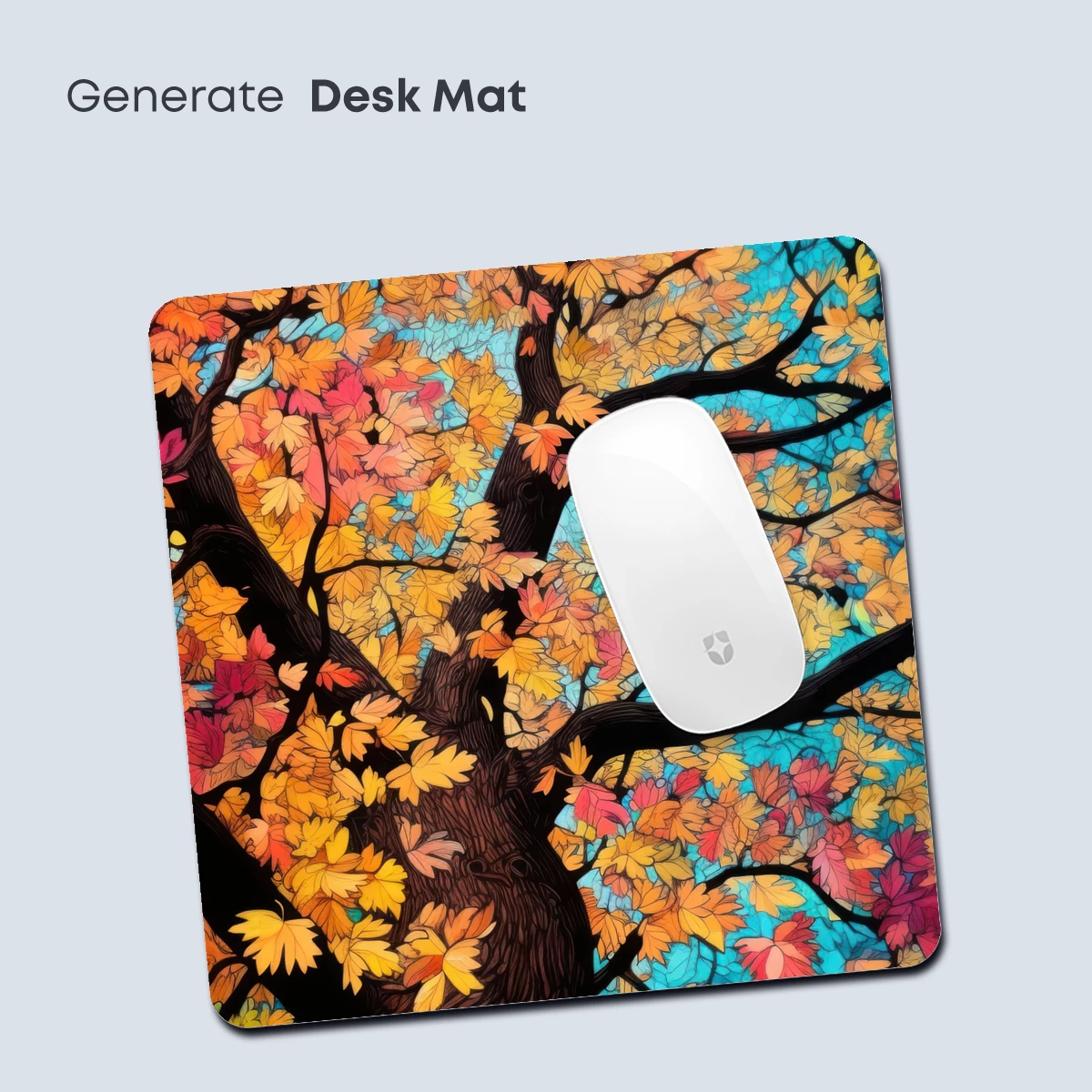 Autumn's Vibrant Embrace: A Stained-Glass Tree - Image 4