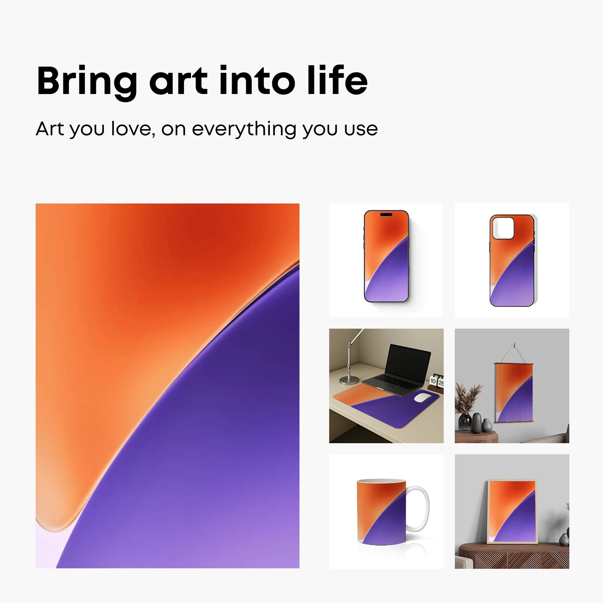 Gradient Fusion: Orange and Purple Harmony - Image 2