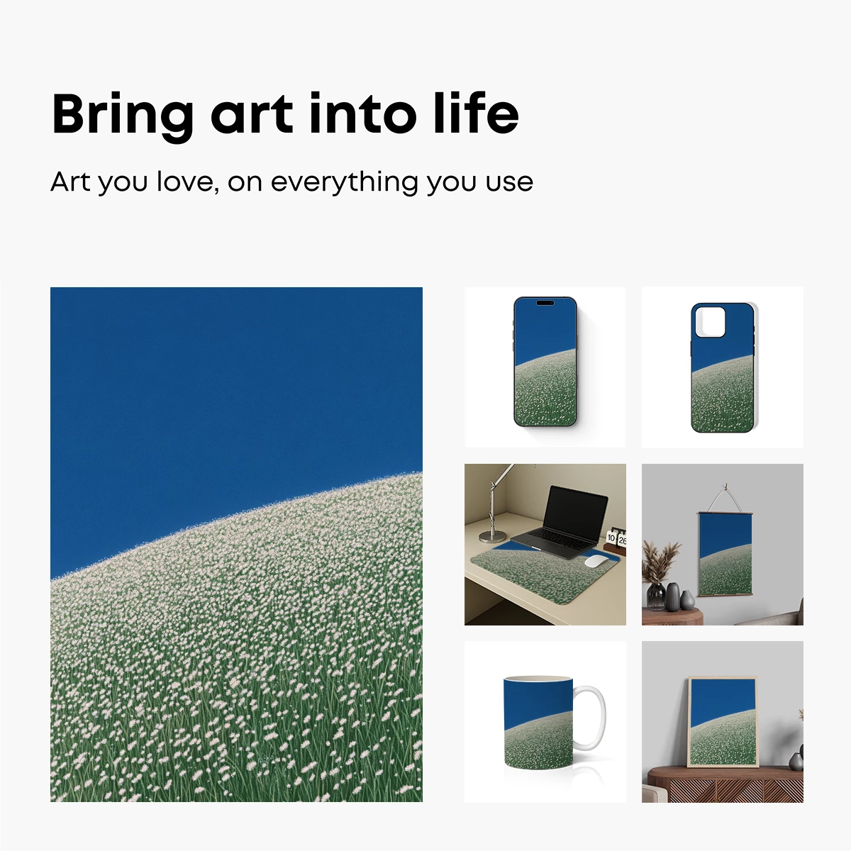 Eternal Floral Slope Under Azure Skies - Image 2