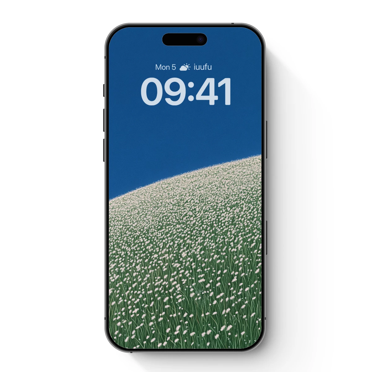 Eternal Floral Slope Under Azure Skies