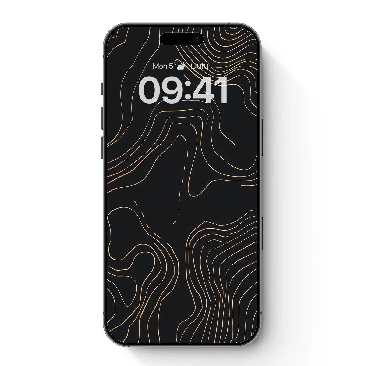 Golden Contour Elegance: Abstract Topography Art