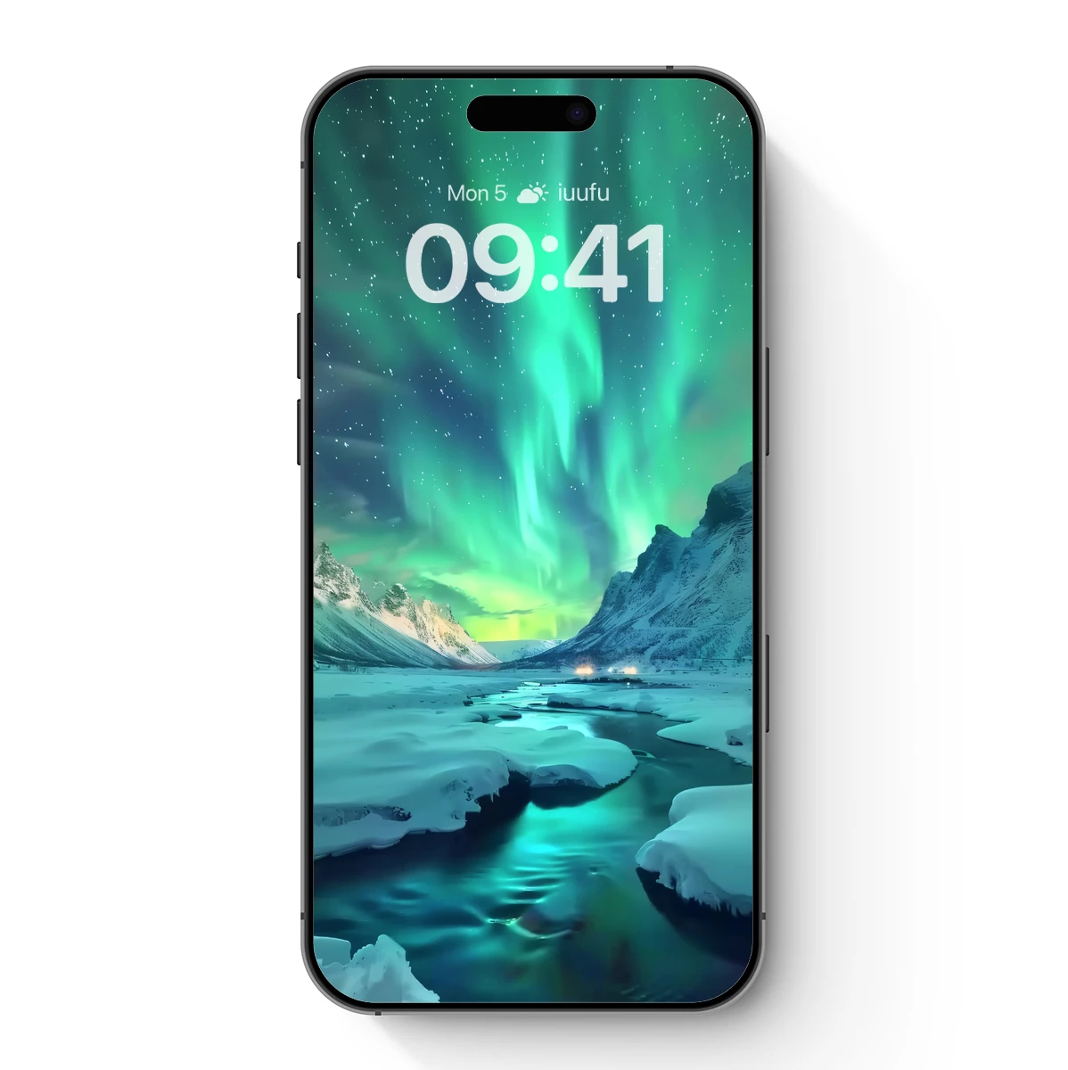 Aurora Over Snowy Peaks: A Winter Symphony