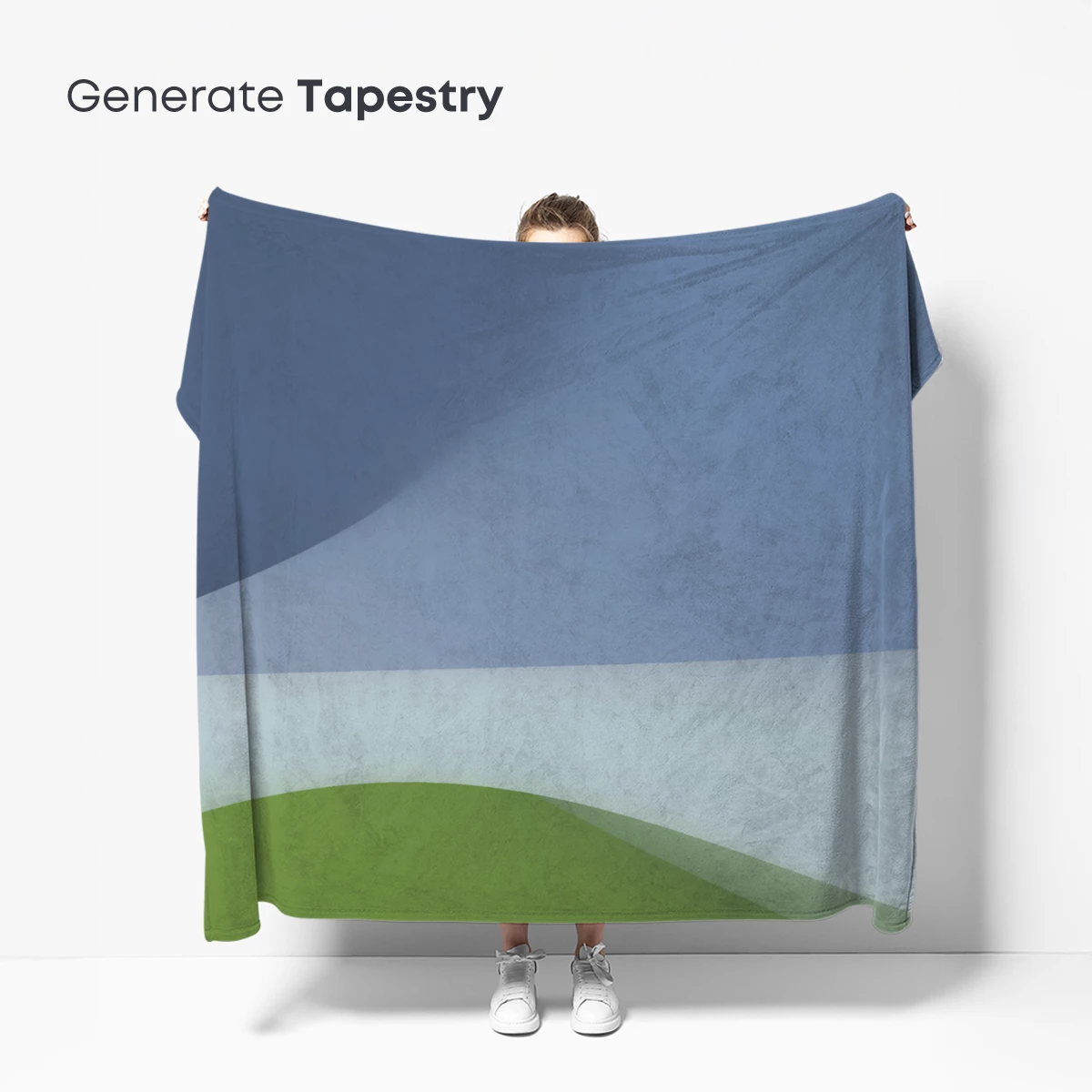 Abstract Horizon: Green Waves and Blue Skies - Image 5