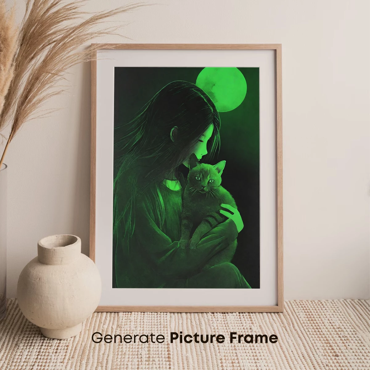 Eternal Embrace Under the Green Moon - Image 7