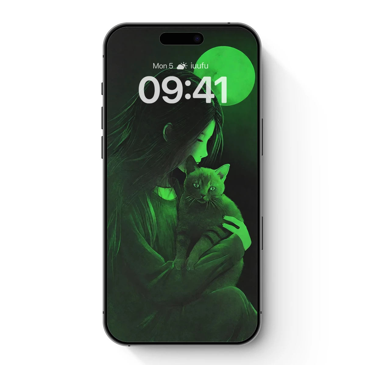 Eternal Embrace Under the Green Moon