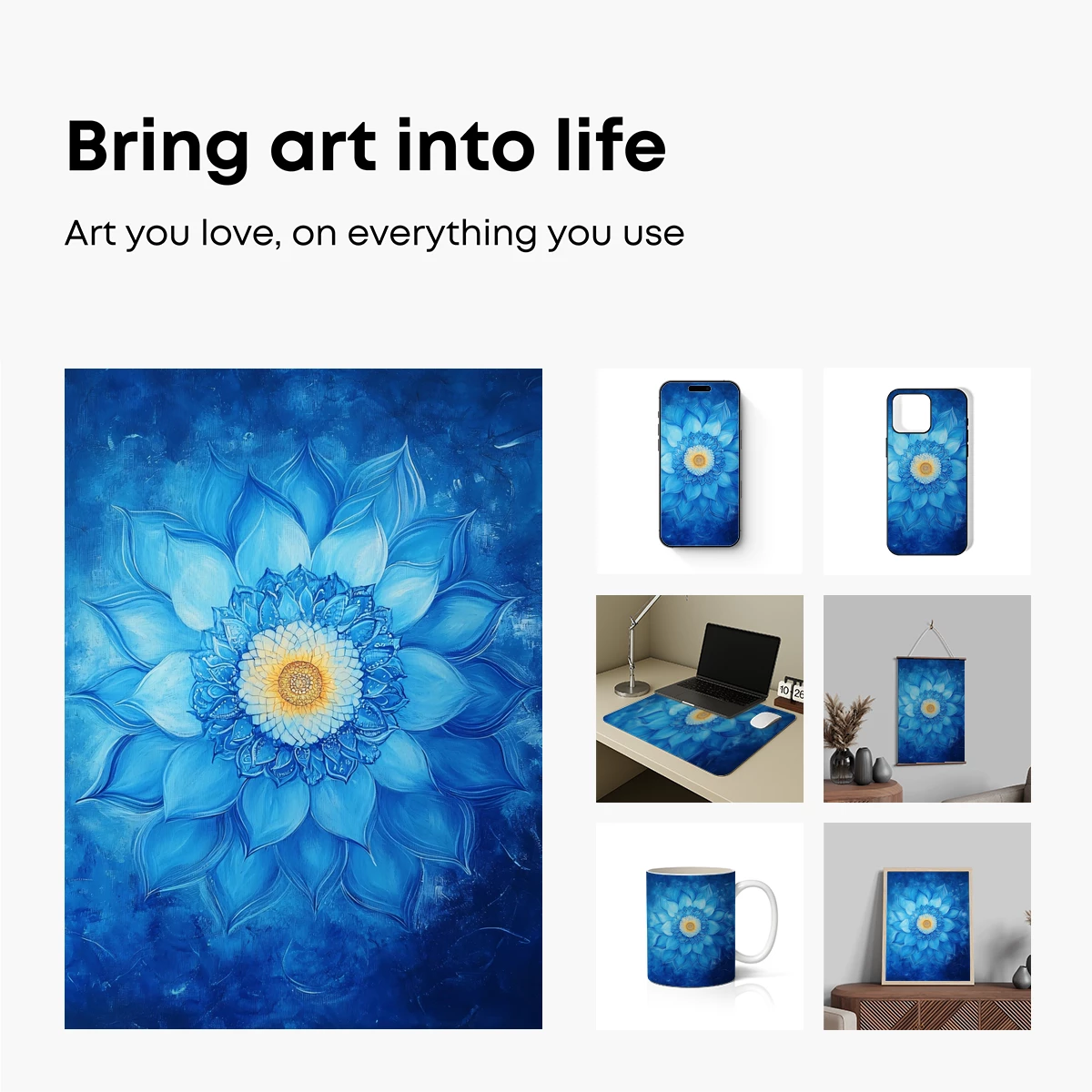 Blue Lotus Bloom: Mystical Floral Artistry - Image 2