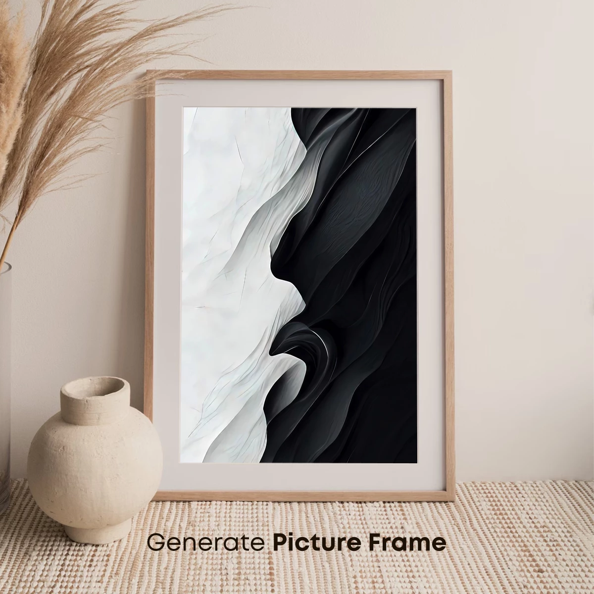 Elegant Dichotomy: Monochrome Waves - Image 7