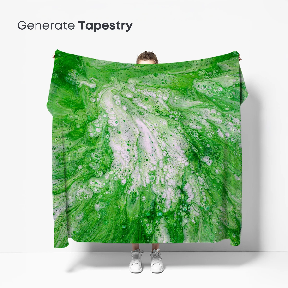 Green Swirl Symphony: Abstract Fluid Art - Image 5