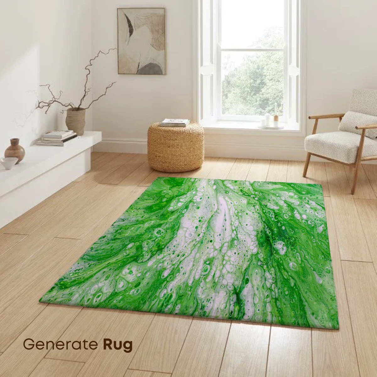 Green Swirl Symphony: Abstract Fluid Art - Image 6