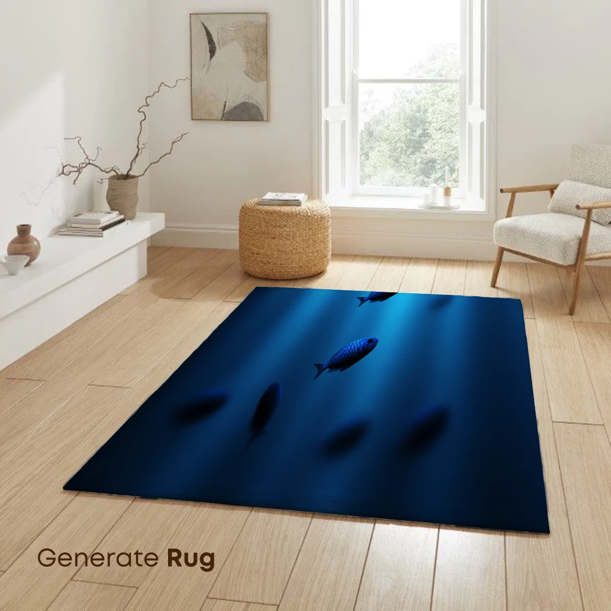 Deep Blue Serenity: Fish in Sunlit Depths - Image 6