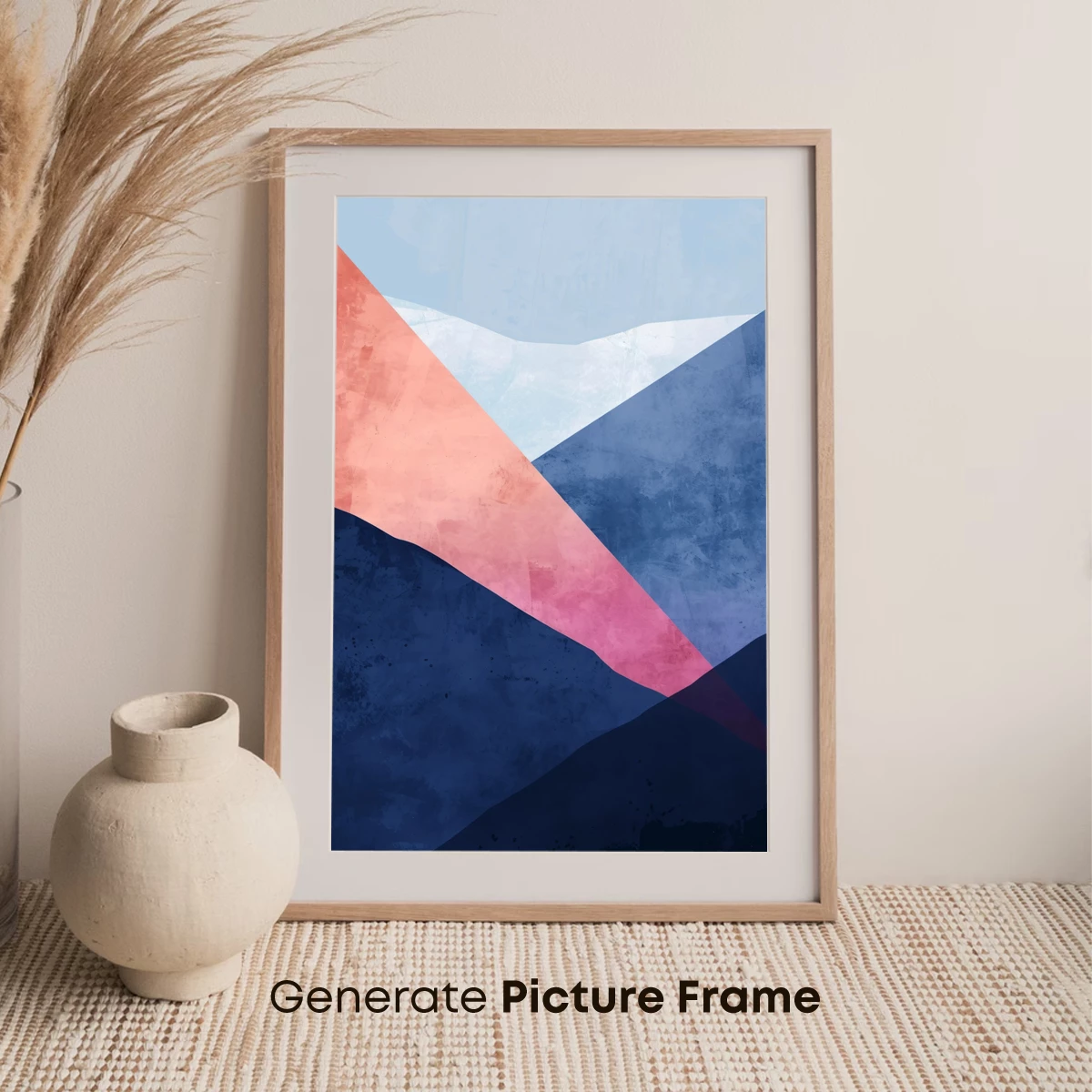 Geometric Dawn: Abstract Mountain Silhouettes - Image 7