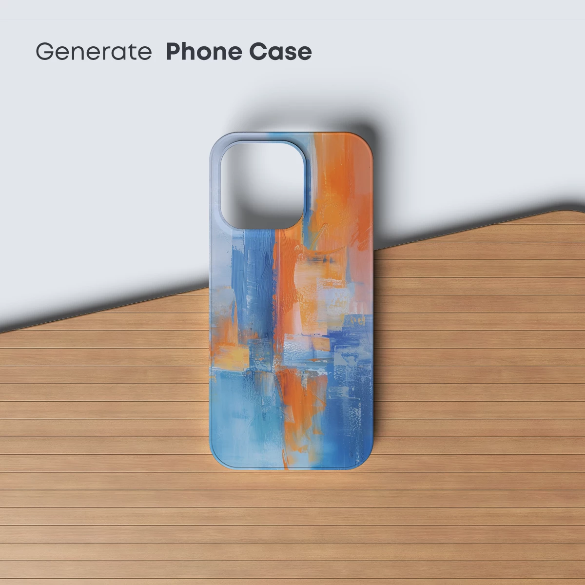 Abstract Harmony in Blue and Orange - Image 3
