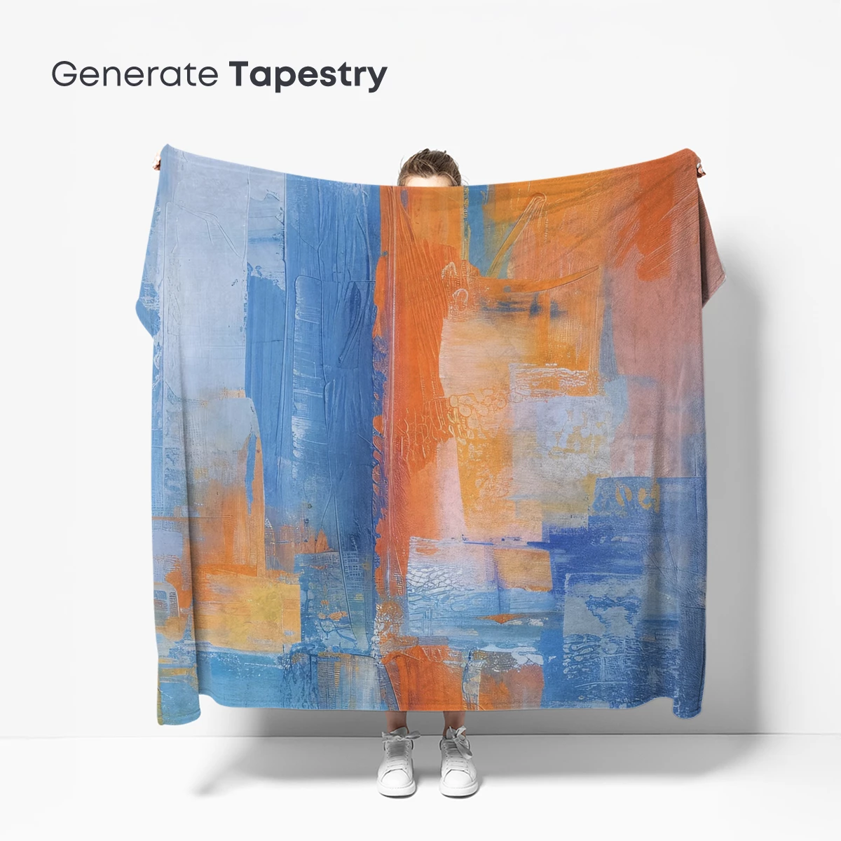 Abstract Harmony in Blue and Orange - Image 5
