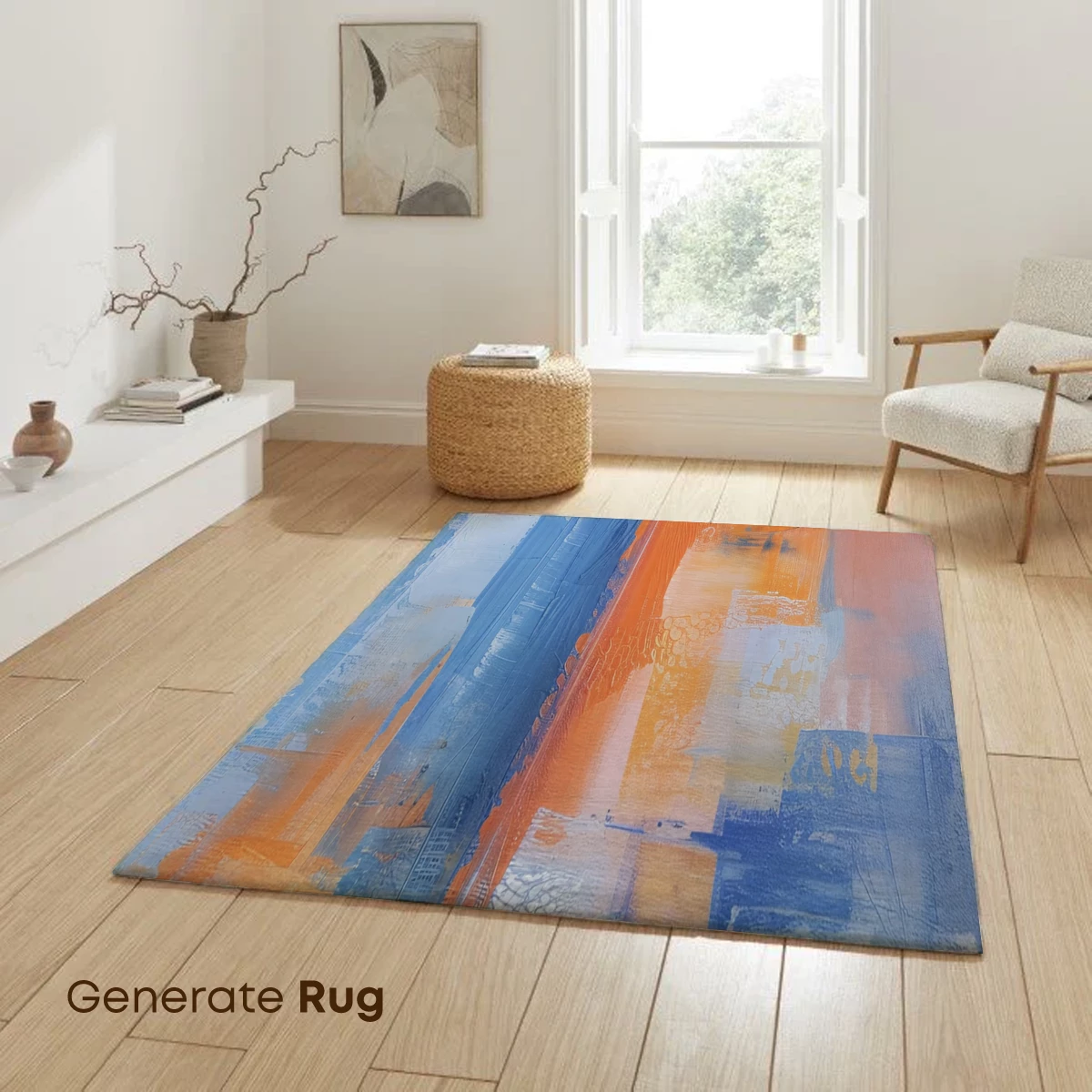 Abstract Harmony in Blue and Orange - Image 6