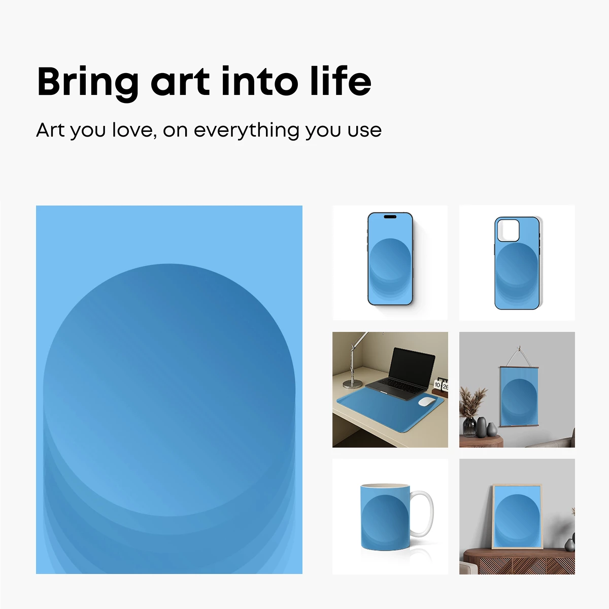 Blue Gradient Spheres: A Study in Depth and Harmony - Image 2