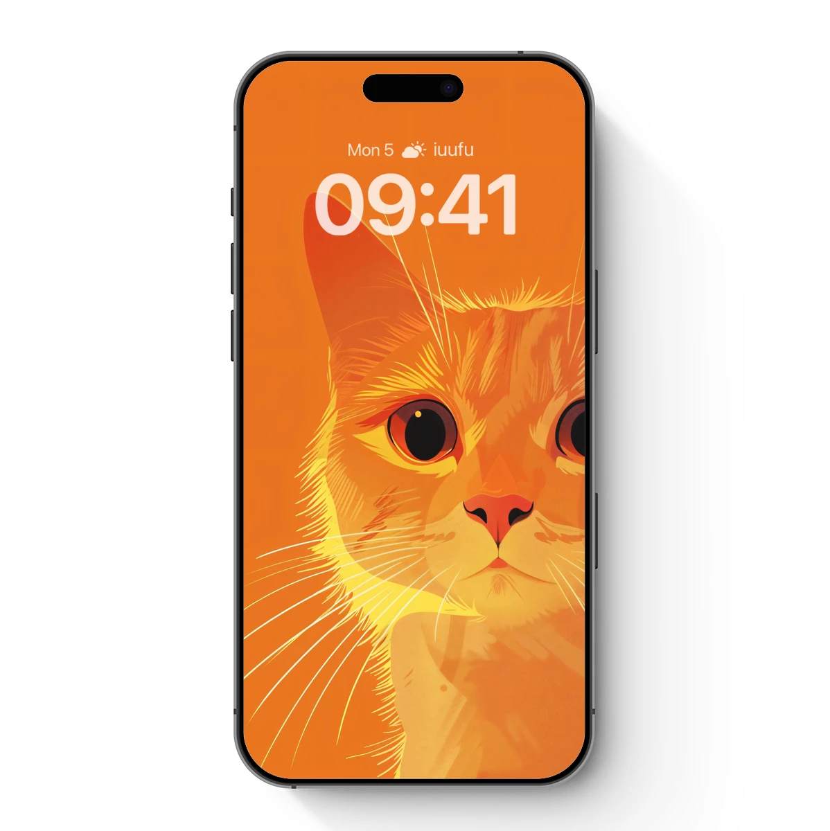 Ginger Cat's Golden Gaze: Vibrant Illustration Art