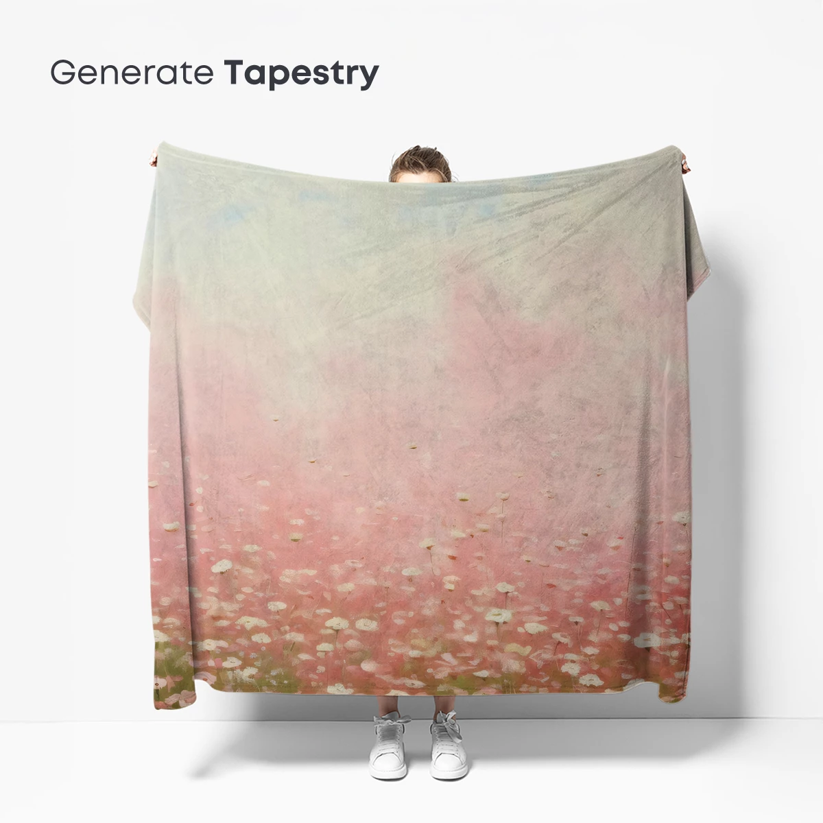Dreamy Daisy Field Under Pink Haze - Image 5