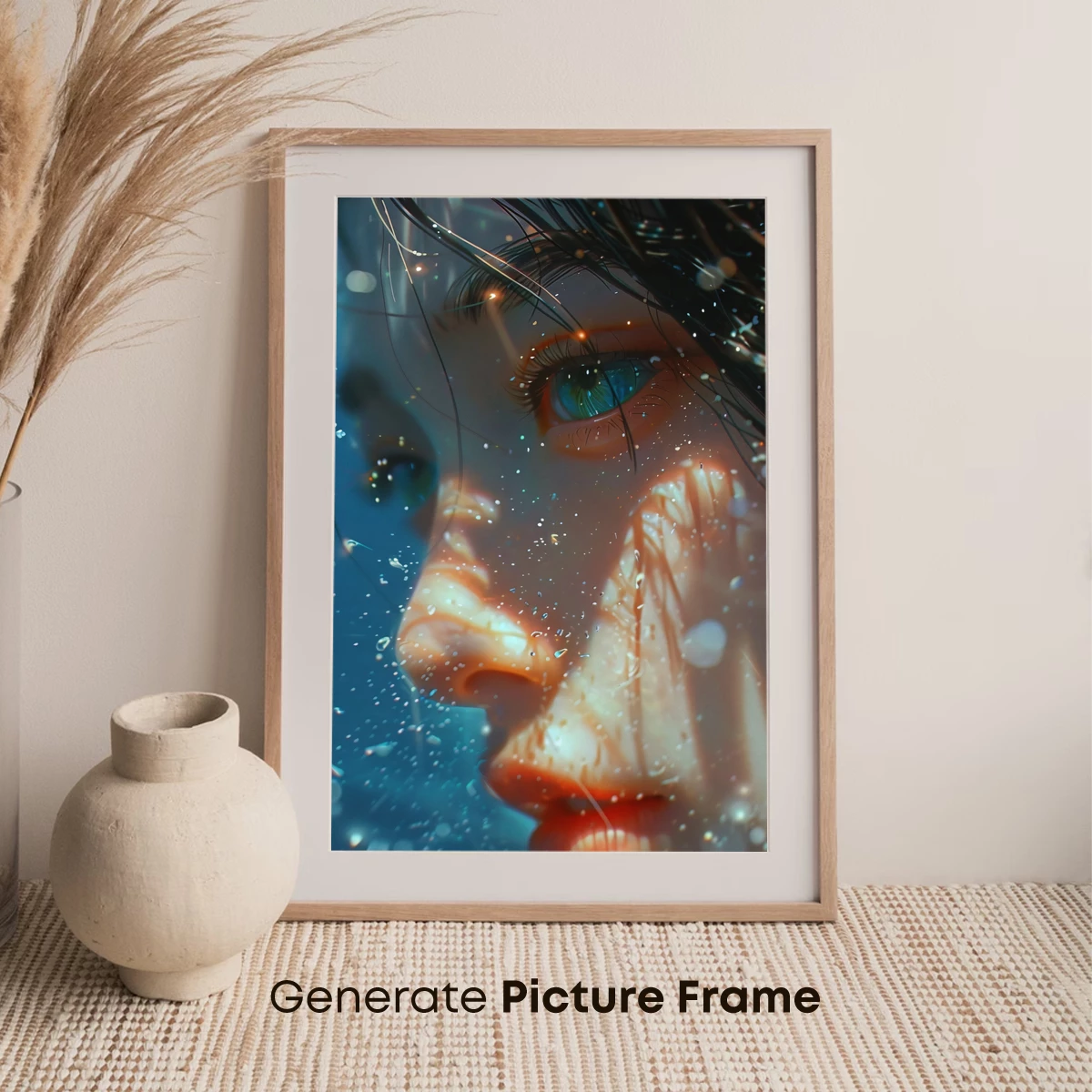 Aquatic Vision: Ethereal Face in Water - Image 7